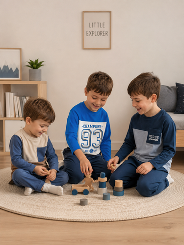بلوز تک نخ پنبه وارداتی little kids و name it